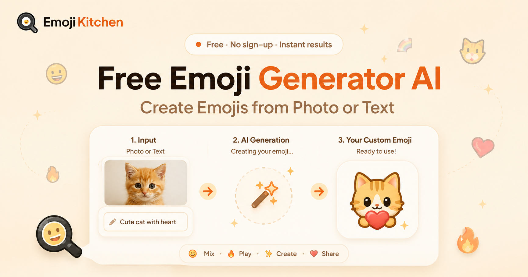 Free Emoji Generator: Make AI Emojis from Photo or Text